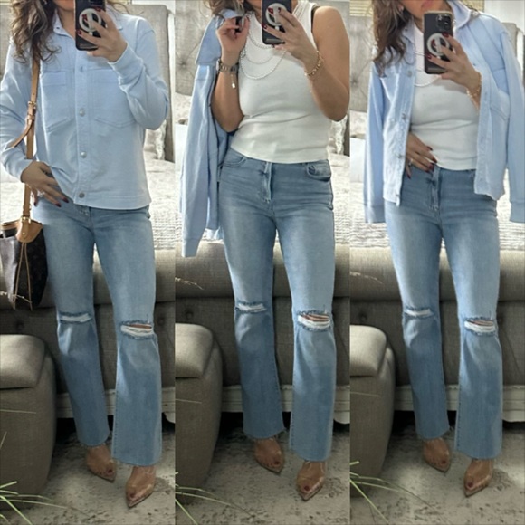 New💙 Blue Skies Button-Up Top - Picture 2 of 4